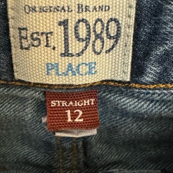 The Children’s Place Boys Jeans Size 12 Straight Fit Adjustable Waist Blue - Picture 4 of 6